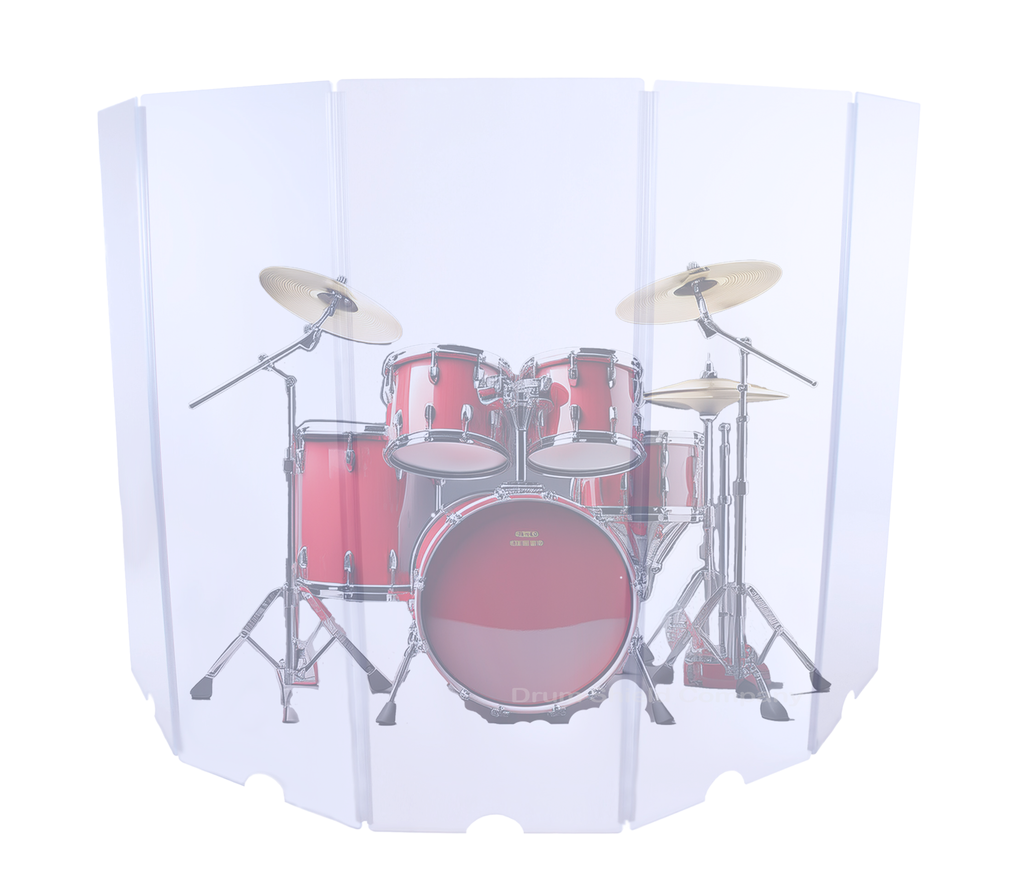 5 panel 5 foot assembled Drum Shield Enclosure 