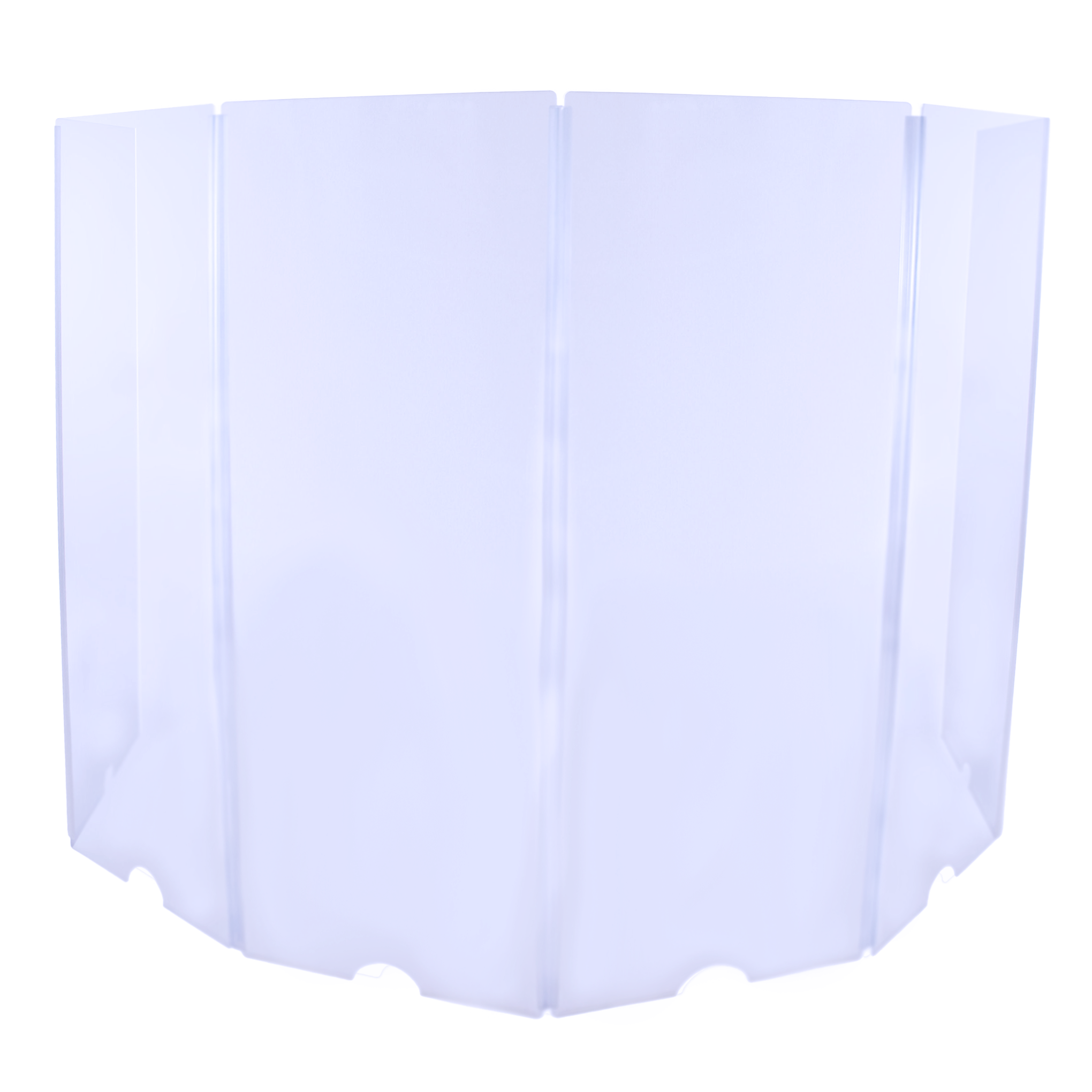 5.5 Foot Tall Assembled Drum Shield System - Crystal Clear Acrylic