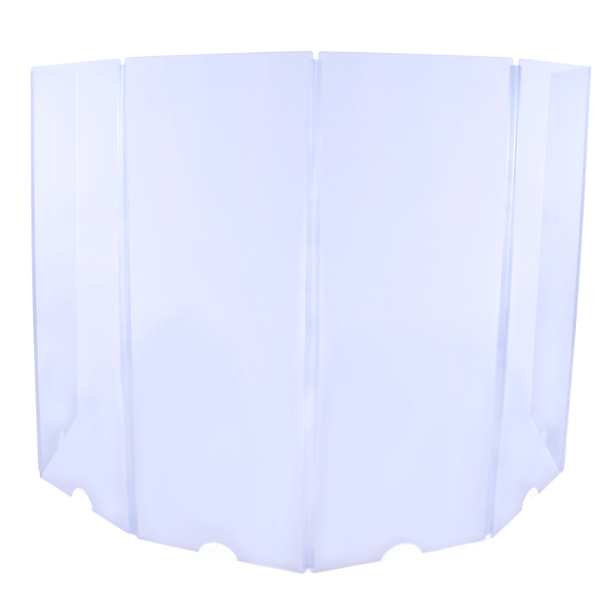 5.5 Foot Tall Assembled Drum Shield System - Crystal Clear Acrylic