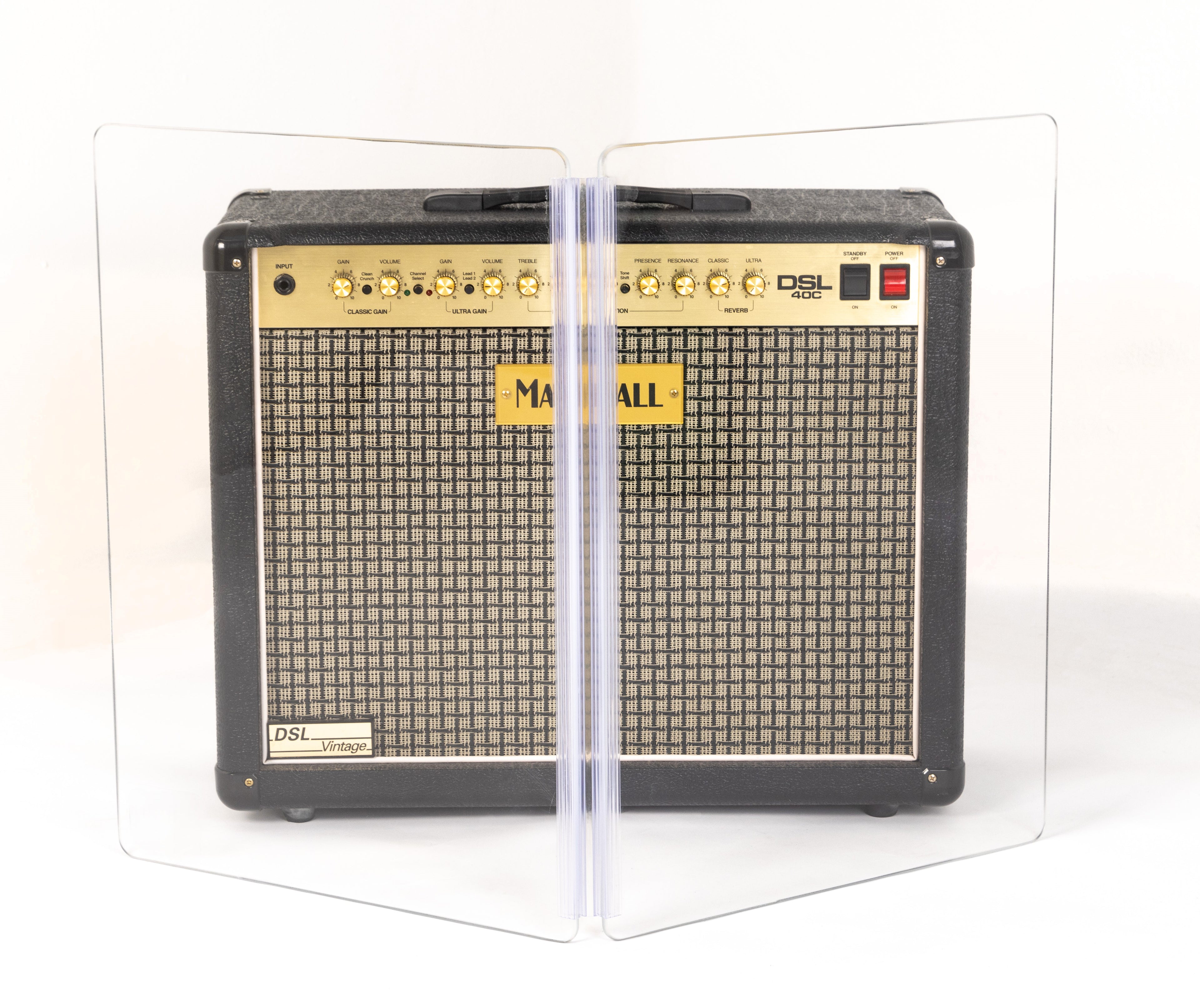 2 Foot Tall Amp Shield System  Crystal Clear Acrylic
