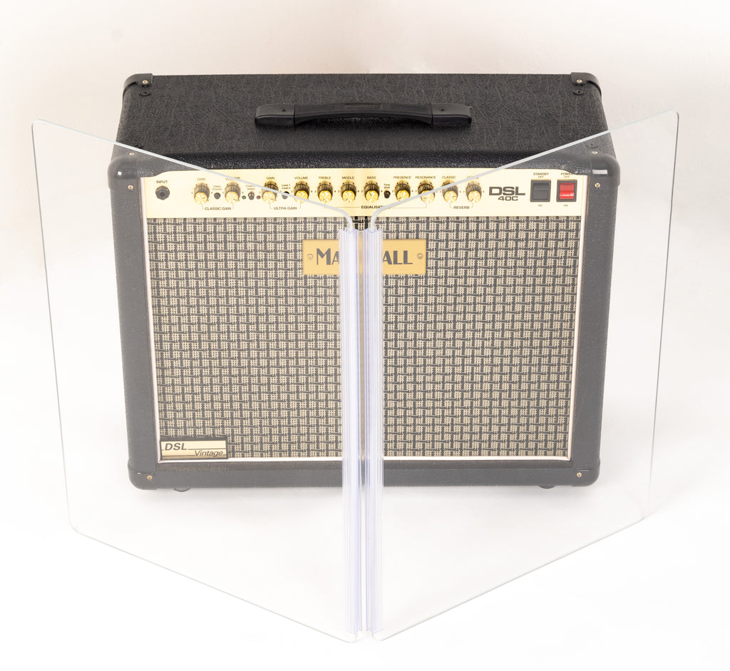 2 Foot Tall Amp Shield System  Crystal Clear Acrylic
