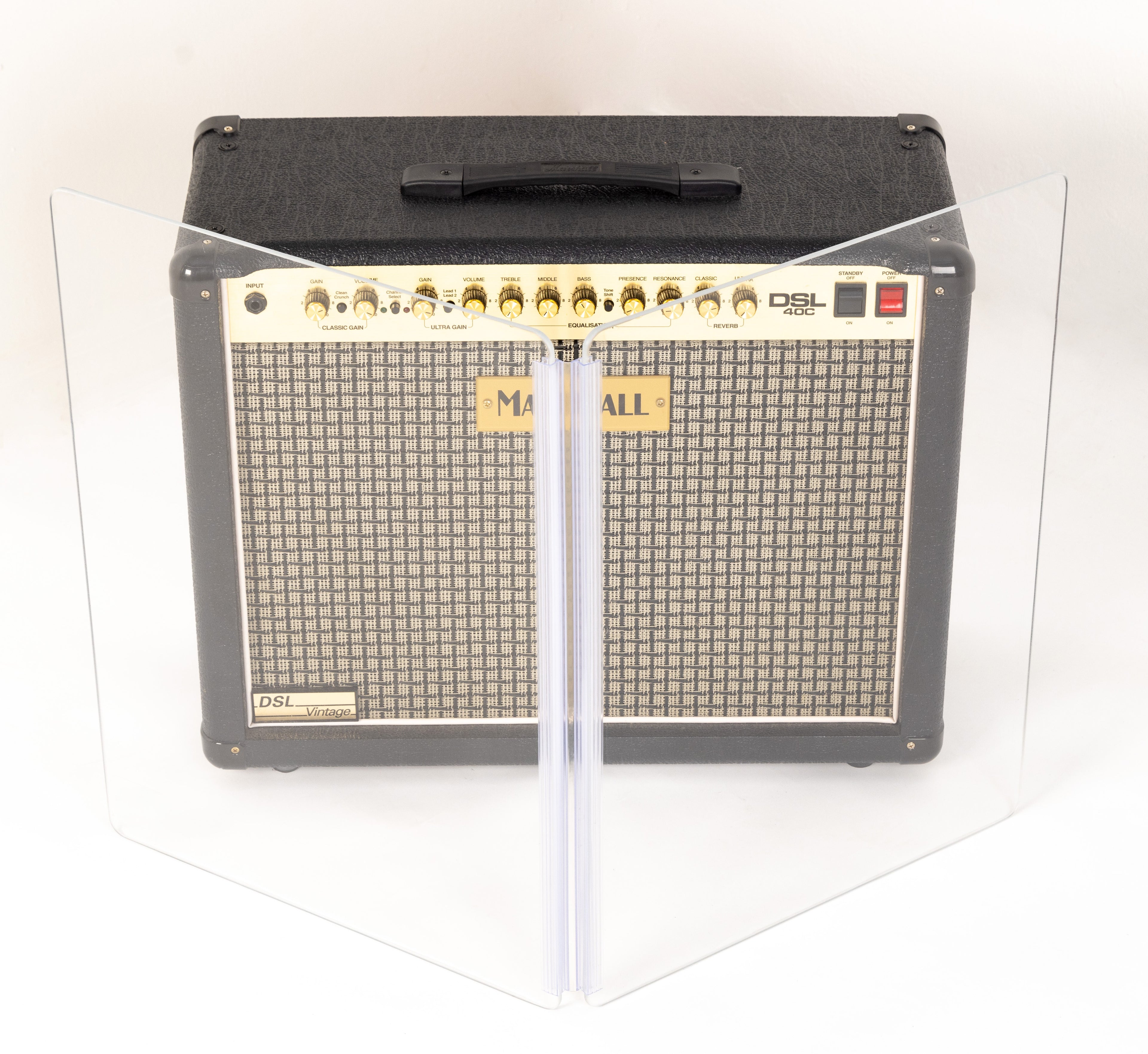 2 Foot Tall Amp Shield System  Crystal Clear Acrylic