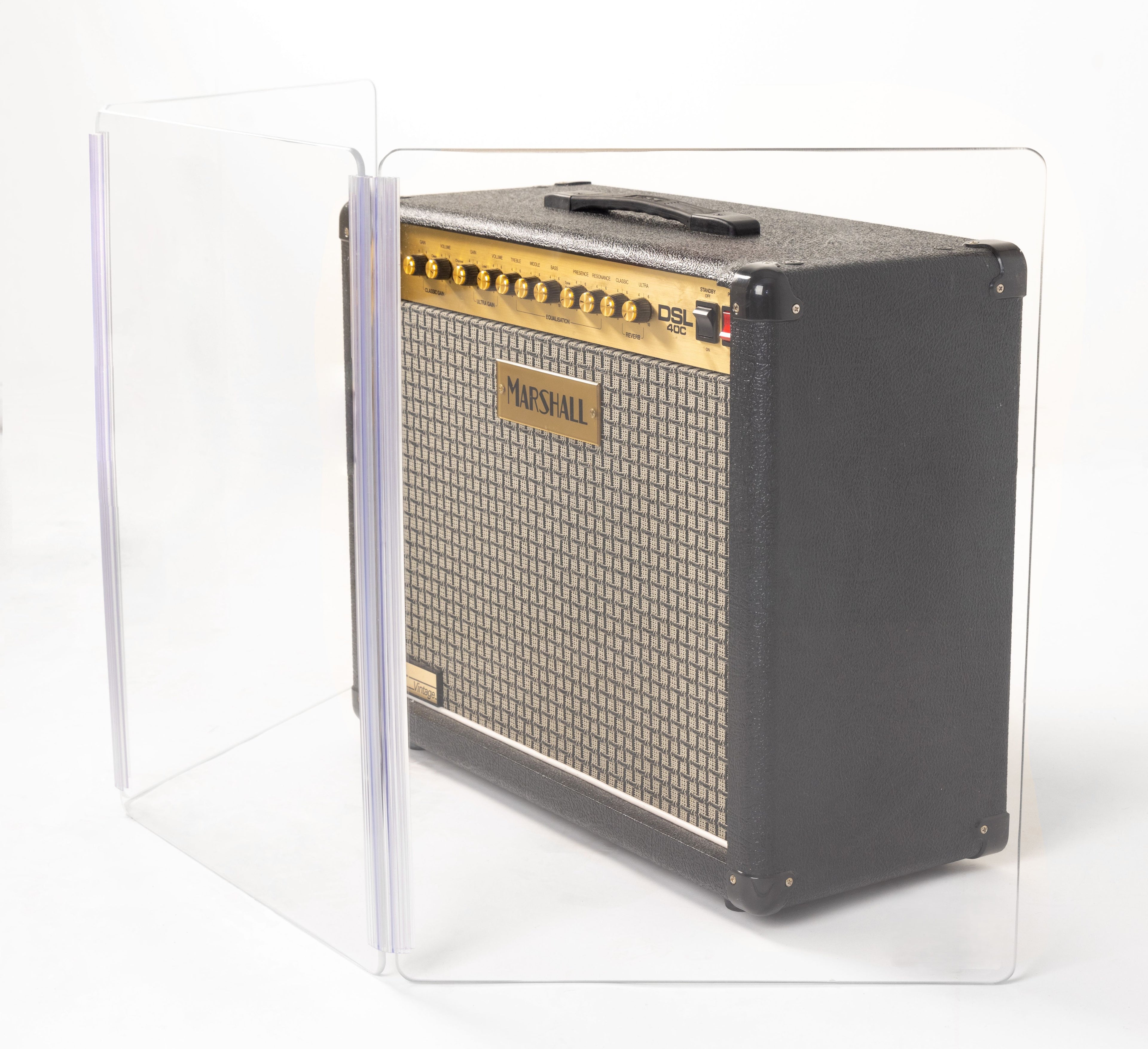 2 Foot Tall Amp Shield System  Crystal Clear Acrylic