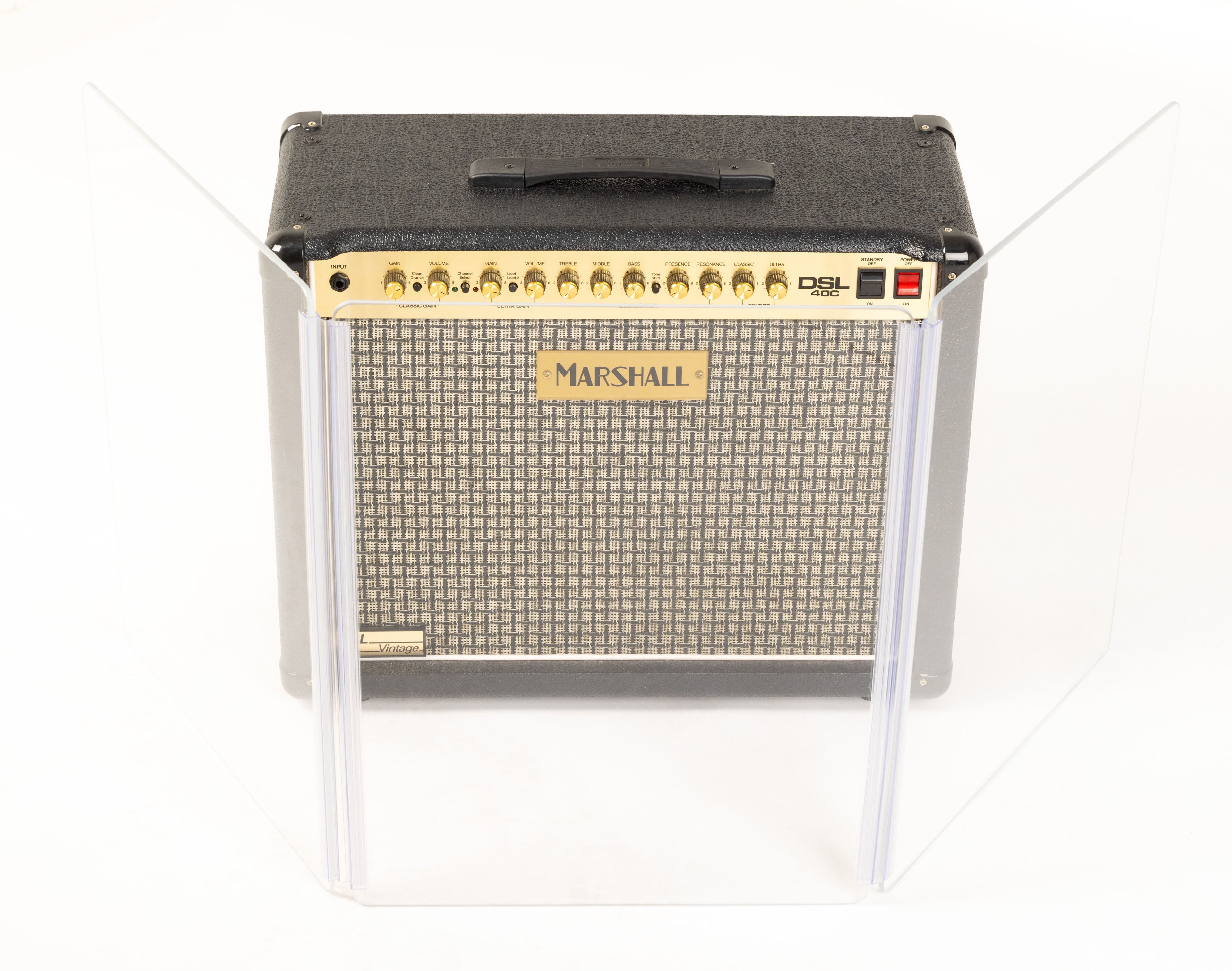 2 Foot Tall Amp Shield System  Crystal Clear Acrylic